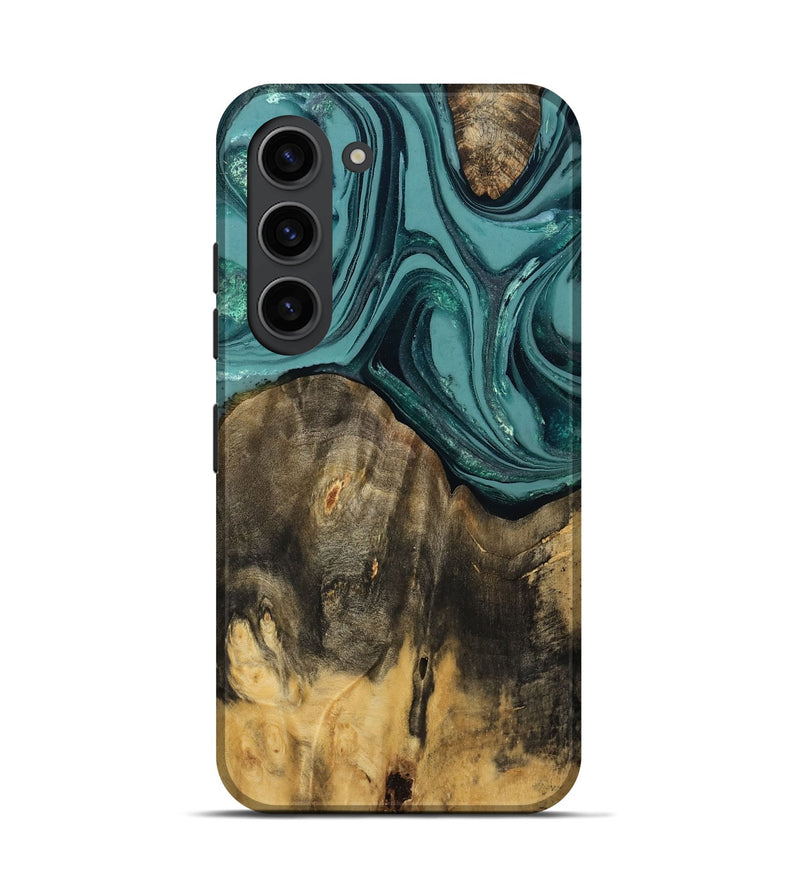 Galaxy S23 Wood Live Edge Phone Case - Coleson (Green, 809263)
