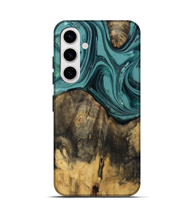 Galaxy S25 Wood Live Edge Phone Case - Coleson (Green, 809263)