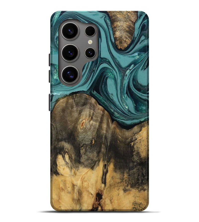 Galaxy S25 Ultra Wood Live Edge Phone Case - Coleson (Green, 809263)