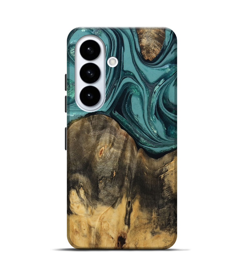 Galaxy S26 Wood Live Edge Phone Case - Coleson (Green, 809263)