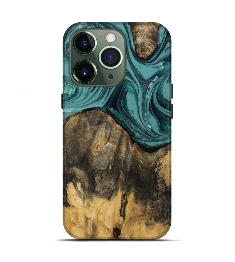 iPhone 13 Pro Wood Live Edge Phone Case - Coleson (Green, 809263)