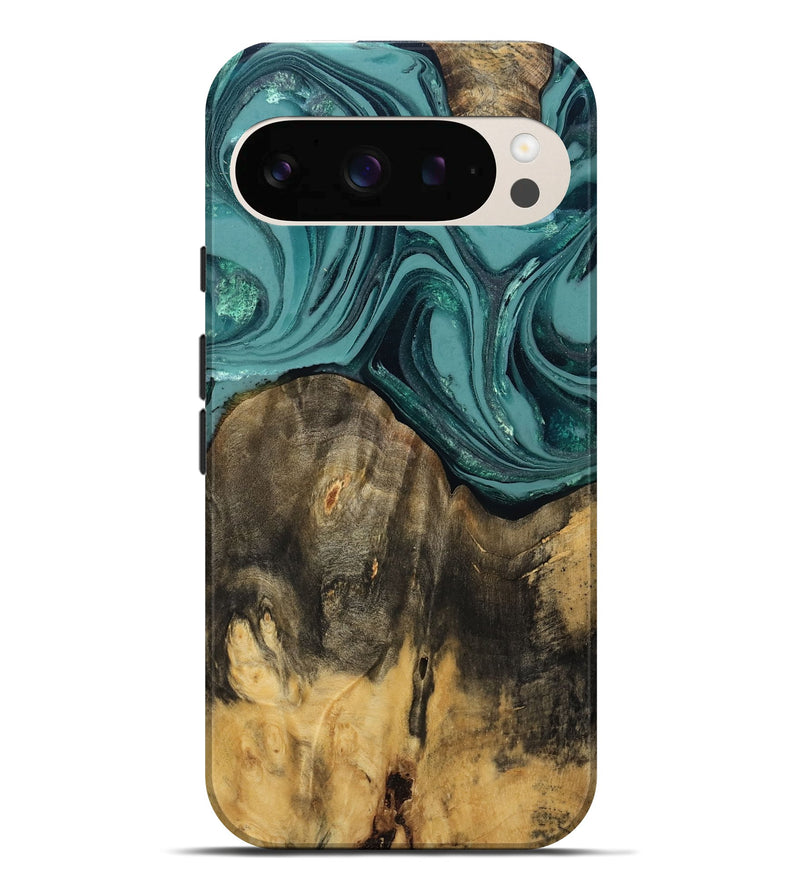 Pixel 10 Pro XL Wood Live Edge Phone Case - Coleson (Green, 809263)