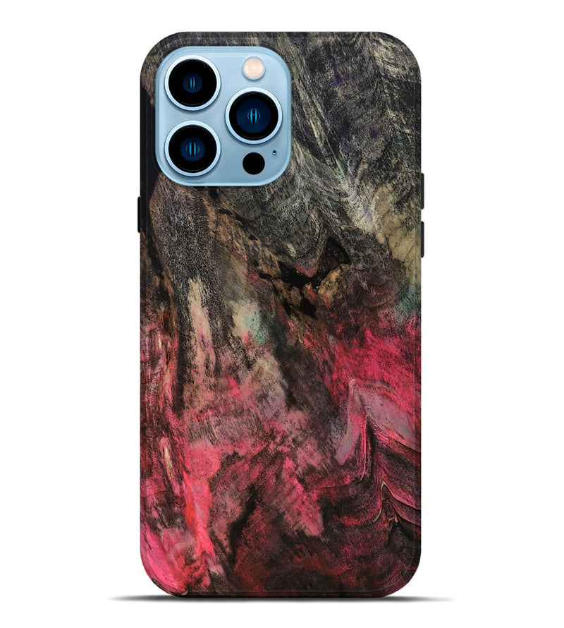 iPhone 14 Pro Max Wood Live Edge Phone Case - Violet (Wood Burl, 809264)