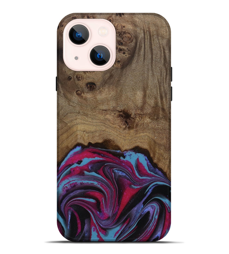 iPhone 14 Plus Wood Live Edge Phone Case - Atlas (Purple, 809267)