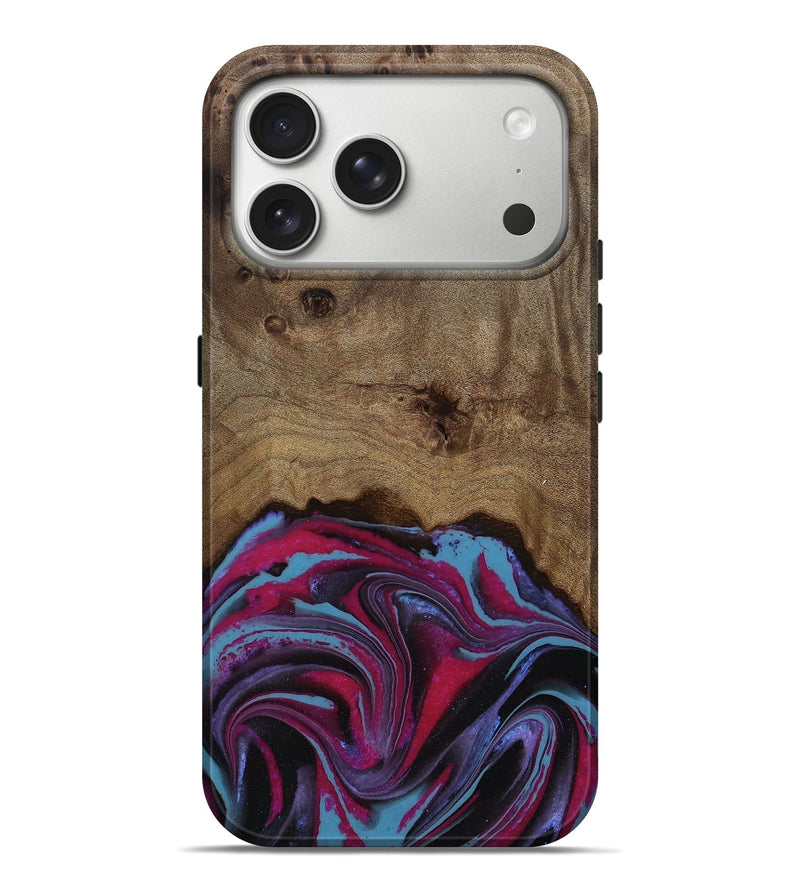 iPhone 17 Pro Max Wood Live Edge Phone Case - Atlas (Purple, 809267)