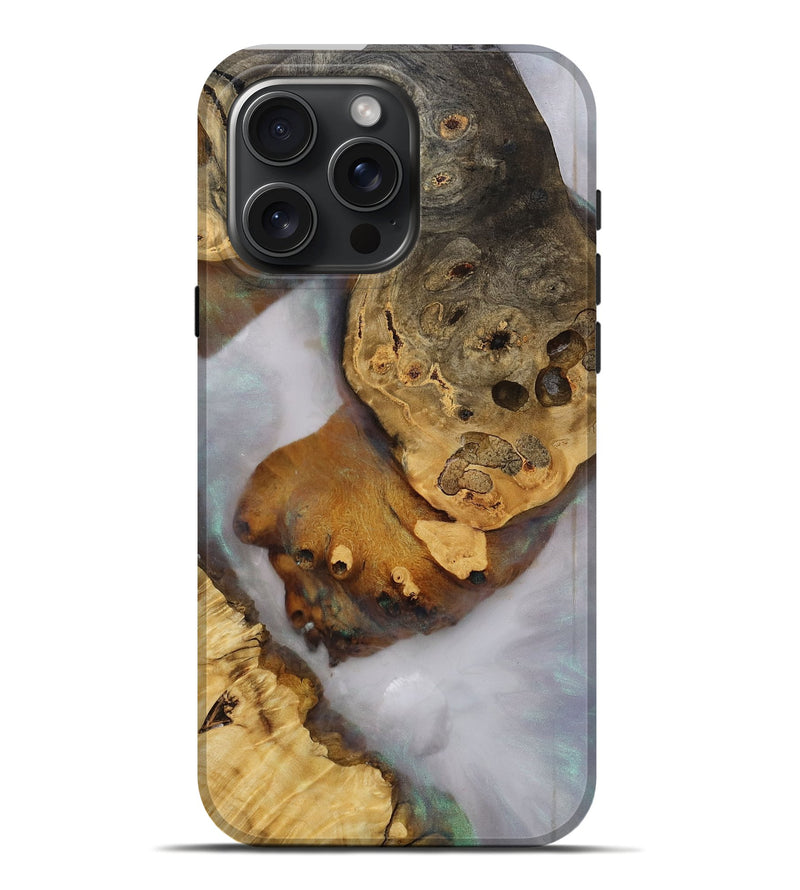 iPhone 16 Pro Max Wood Live Edge Phone Case - Corina (Clear, 809269)