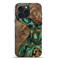 iPhone 16 Pro Max Wood Live Edge Phone Case - Bailee (Green, 809277)