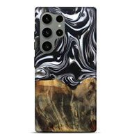 Galaxy S24 Ultra Wood Live Edge Phone Case - Maximo (Black & White, 809284)