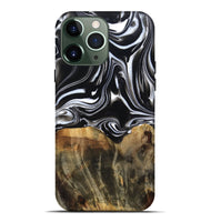 iPhone 13 Pro Max Wood Live Edge Phone Case - Maximo (Black & White, 809284)