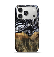 iPhone 17 Pro Wood Live Edge Phone Case - Maximo (Black & White, 809284)