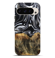 Pixel 9 Pro XL Wood Live Edge Phone Case - Maximo (Black & White, 809284)