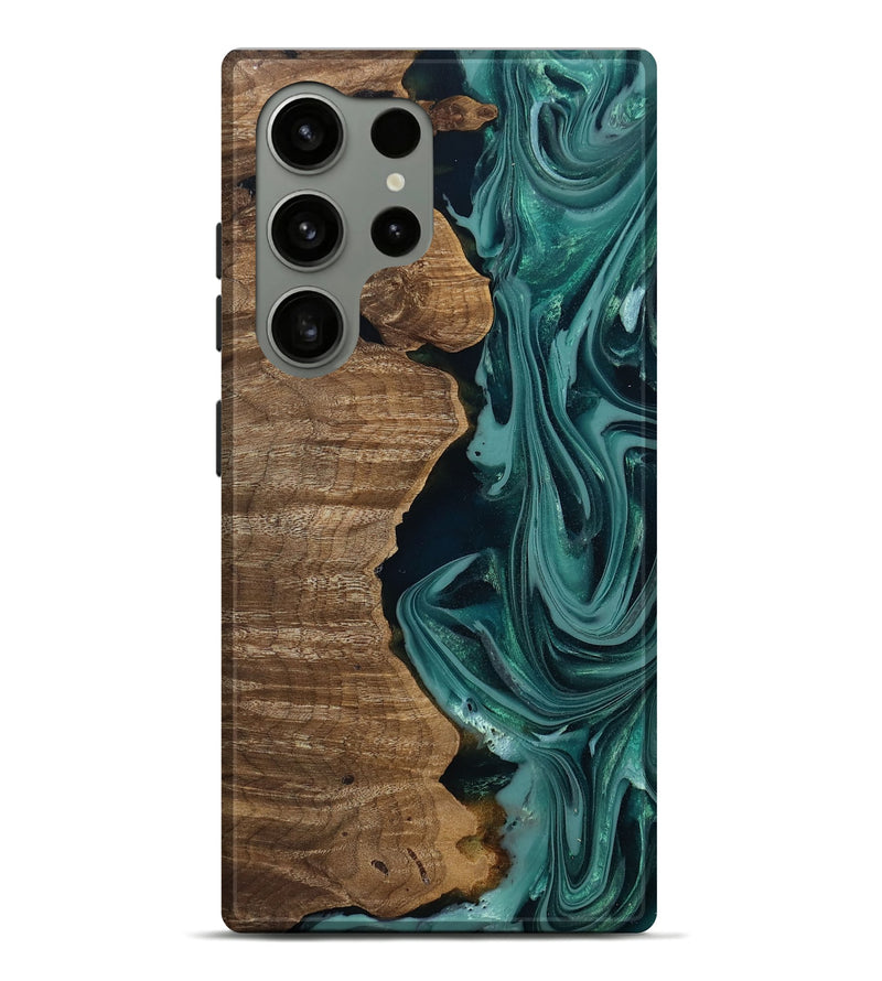 Galaxy S24 Ultra Wood Live Edge Phone Case - Evelyn (Green, 809289)
