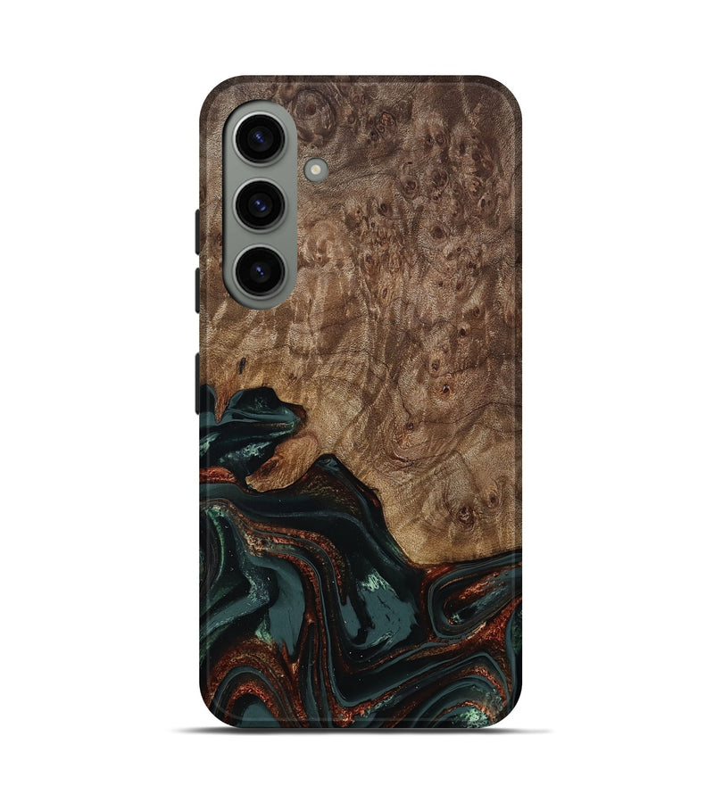 Galaxy S24 Wood Live Edge Phone Case - Jaliyah (Green, 809290)
