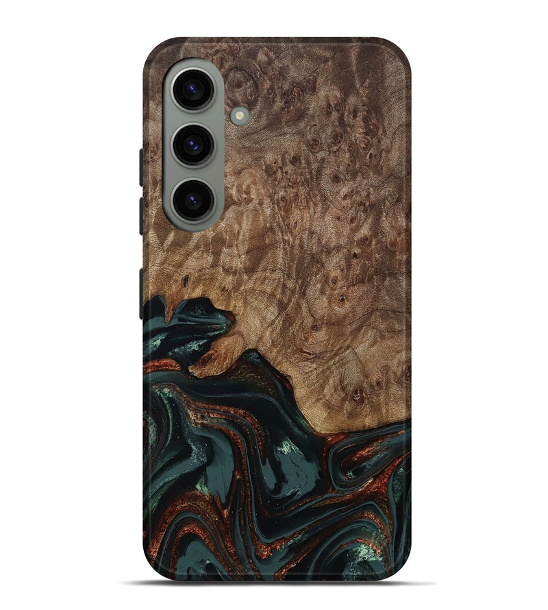 Galaxy S24 Plus Wood Live Edge Phone Case - Jaliyah (Green, 809290)