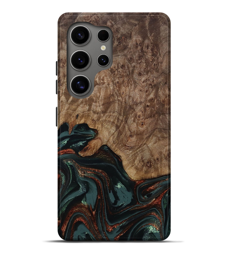 Galaxy S25 Ultra Wood Live Edge Phone Case - Jaliyah (Green, 809290)