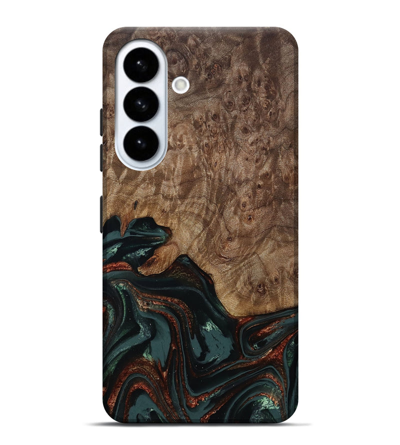 Galaxy S26 Plus Wood Live Edge Phone Case - Jaliyah (Green, 809290)