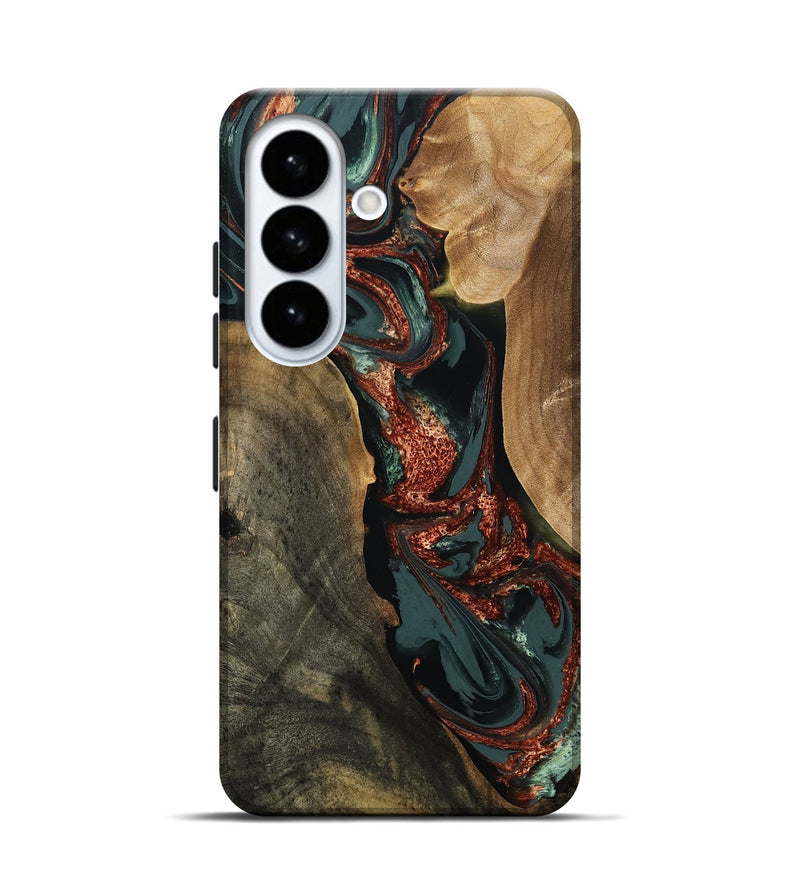 Galaxy S26 Wood Live Edge Phone Case - Taliyah (Green, 809291)