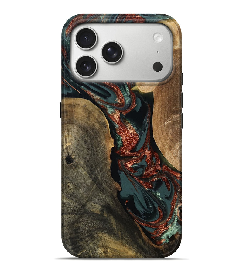 iPhone 17 Pro Max Wood Live Edge Phone Case - Taliyah (Green, 809291)