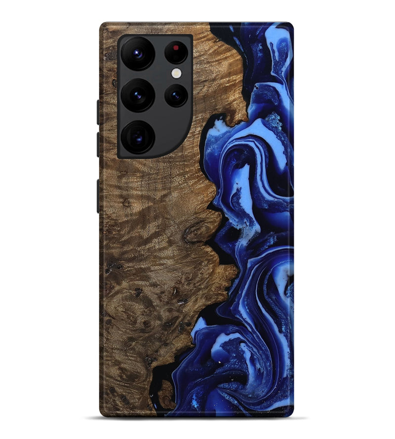 Galaxy S22 Ultra Wood Live Edge Phone Case - Katia (Blue, 809294)