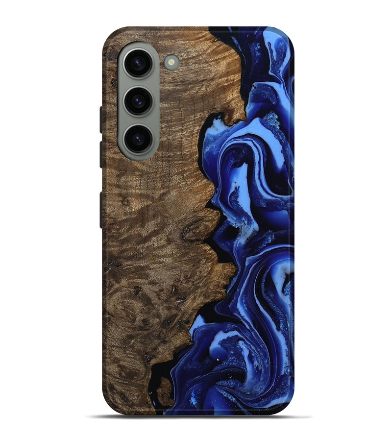 Galaxy S23 Plus Wood Live Edge Phone Case - Katia (Blue, 809294)