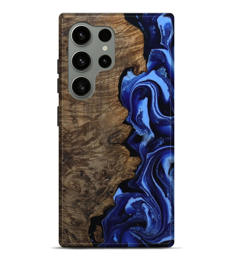 Galaxy S24 Ultra Wood Live Edge Phone Case - Katia (Blue, 809294)