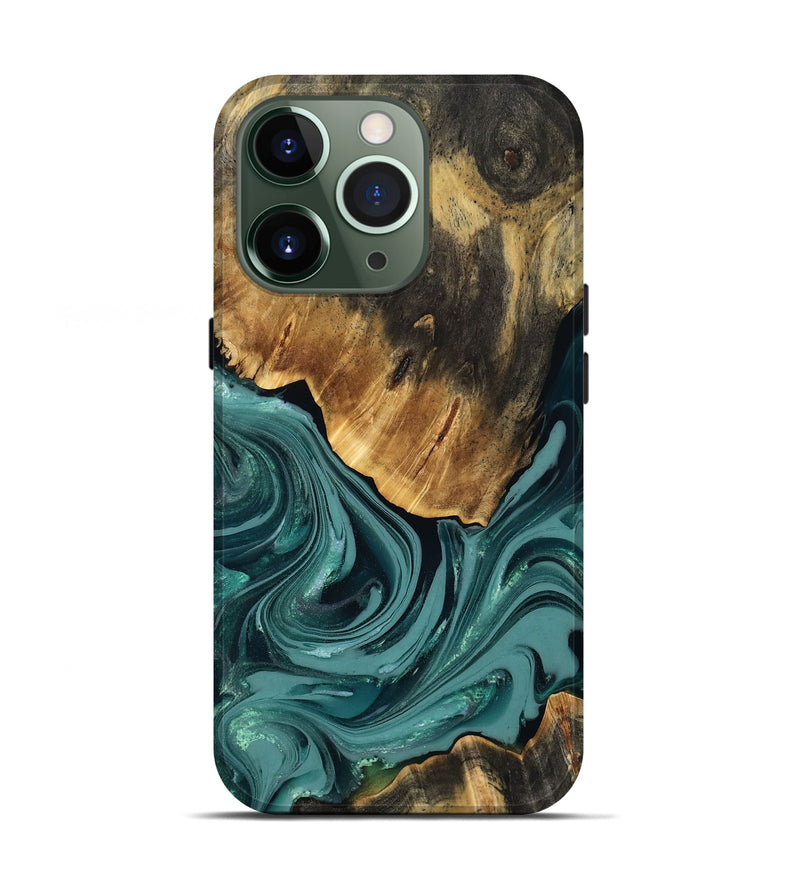 iPhone 13 Pro Wood Live Edge Phone Case - Colson (Green, 809295)