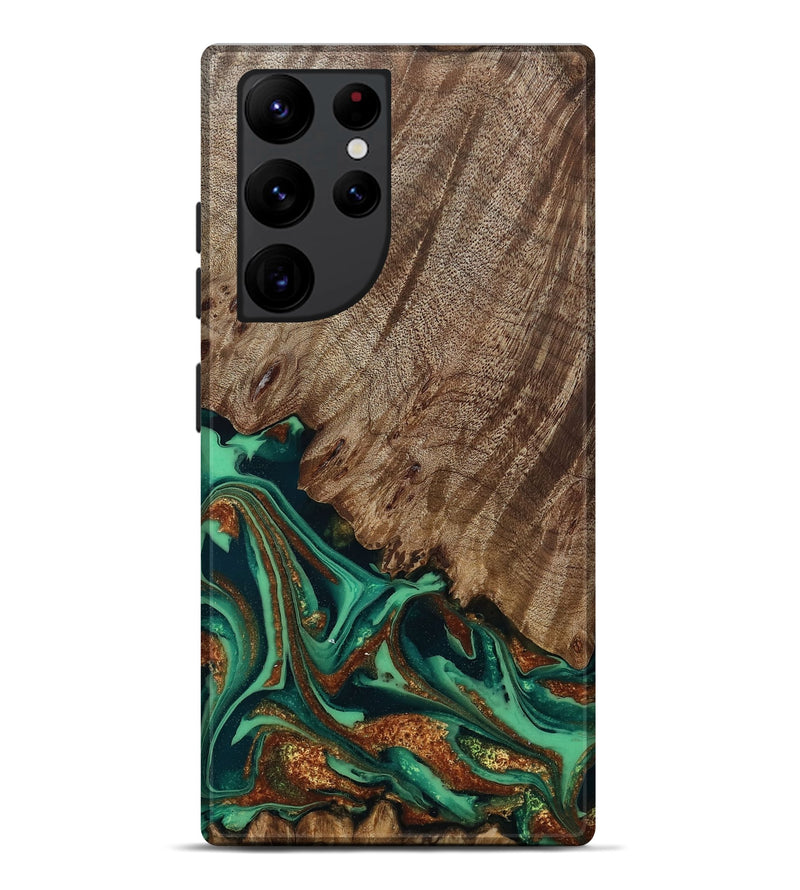 Galaxy S22 Ultra Wood Live Edge Phone Case - Kailyn (Green, 809299)