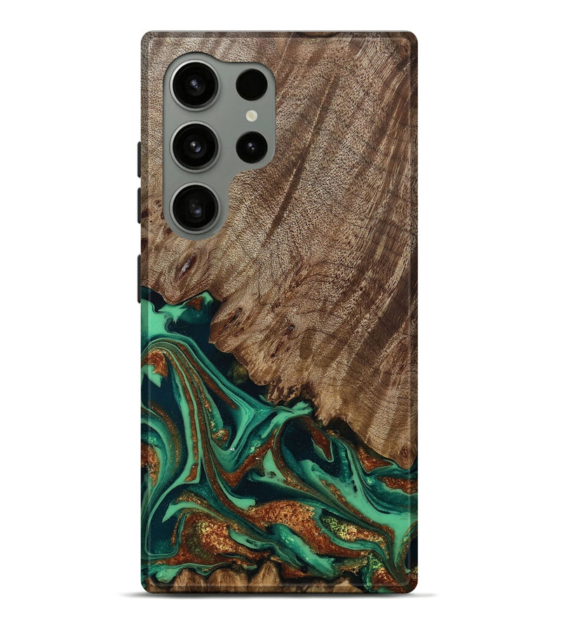 Galaxy S24 Ultra Wood Live Edge Phone Case - Kailyn (Green, 809299)