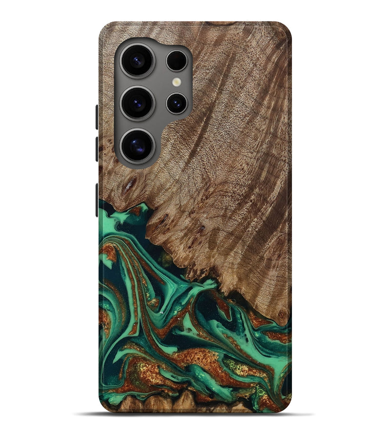 Galaxy S25 Ultra Wood Live Edge Phone Case - Kailyn (Green, 809299)