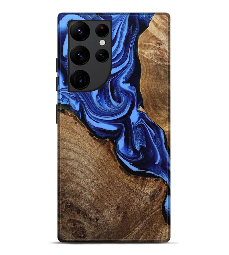 Galaxy S22 Ultra Wood Live Edge Phone Case - Janae (Blue, 809301)