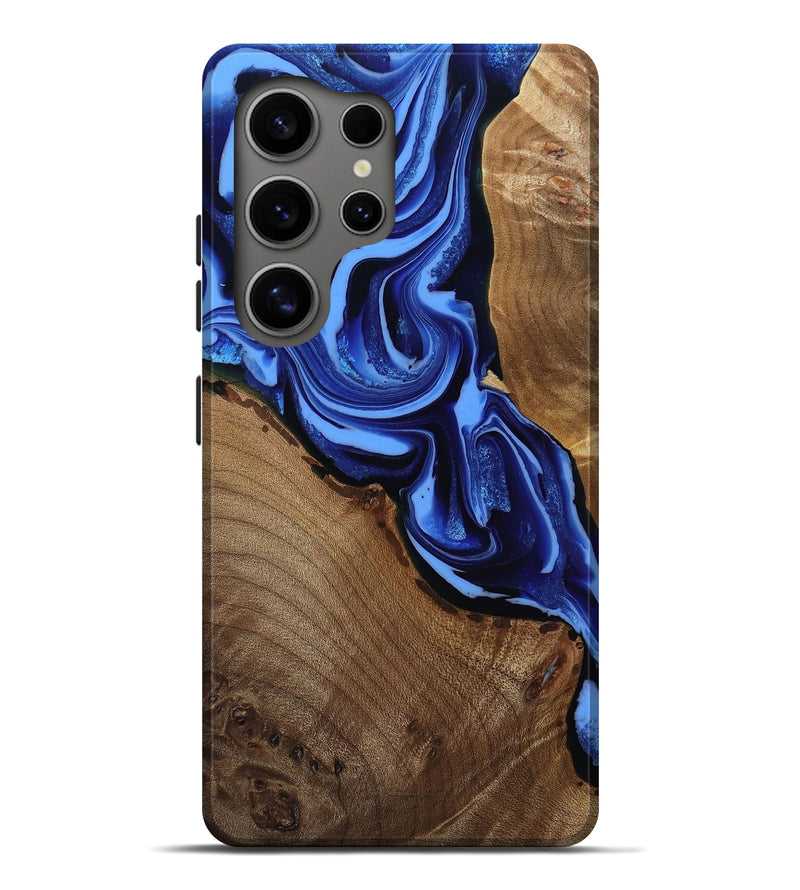 Galaxy S25 Ultra Wood Live Edge Phone Case - Janae (Blue, 809301)