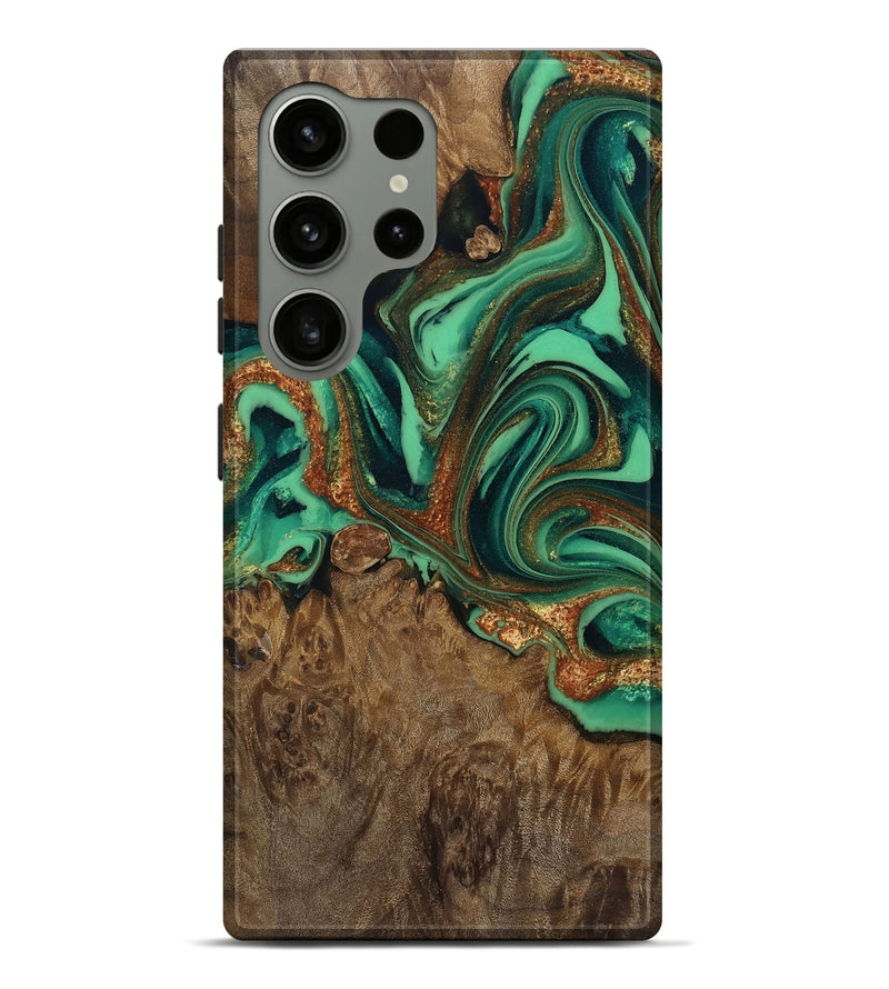 Galaxy S24 Ultra Wood Live Edge Phone Case - Liza (Green, 809302)