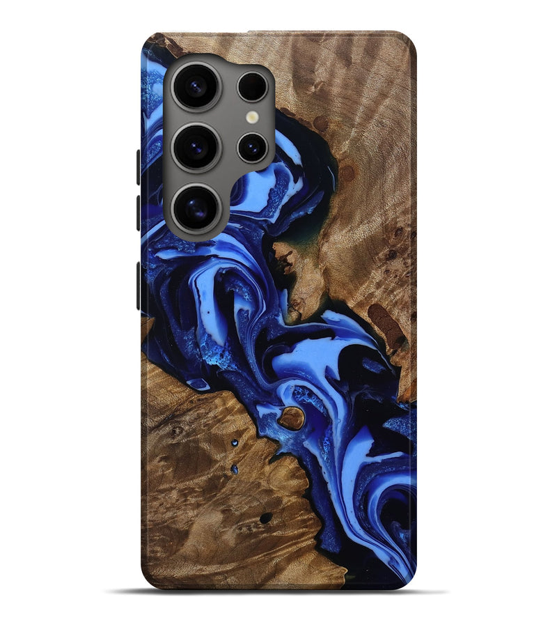 Galaxy S25 Ultra Wood Live Edge Phone Case - Keri (Blue, 809303)