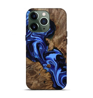 iPhone 13 Pro Wood Live Edge Phone Case - Keri (Blue, 809303)