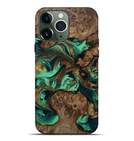 iPhone 13 Pro Max Wood Live Edge Phone Case - Brynn (Green, 809306)
