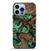 iPhone 14 Pro Max Wood Live Edge Phone Case - Brynn (Green, 809306)