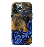 iPhone 13 Pro Max Wood Live Edge Phone Case - Aylani (Blue, 809307)