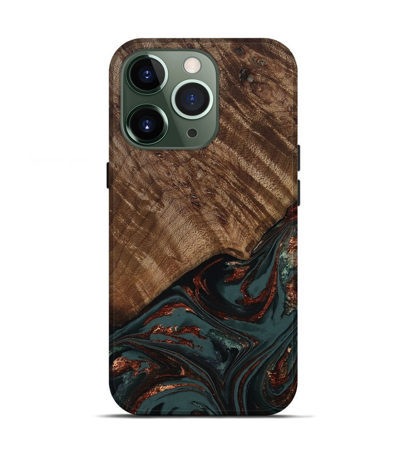 iPhone 13 Pro Wood Live Edge Phone Case - Melissa (Red, 809309)