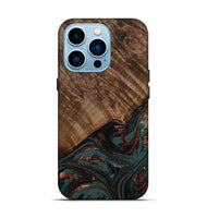 iPhone 14 Pro Wood Live Edge Phone Case - Melissa (Red, 809309)