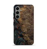 Galaxy S24 Wood Live Edge Phone Case - Alonza (Teal & Gold, 809310)