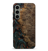 Galaxy S24 Plus Wood Live Edge Phone Case - Alonza (Teal & Gold, 809310)