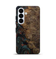 Galaxy S26 Wood Live Edge Phone Case - Alonza (Teal & Gold, 809310)