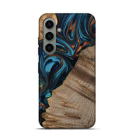 Galaxy S24 Wood Live Edge Phone Case - Rodrigo (Teal & Gold, 809311)