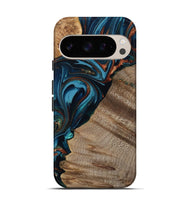 Pixel 10 Wood Live Edge Phone Case - Rodrigo (Teal & Gold, 809311)