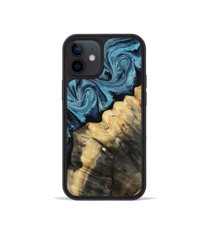 iPhone 12 mini Wood Phone Case - Verdie (Blue, 809312)