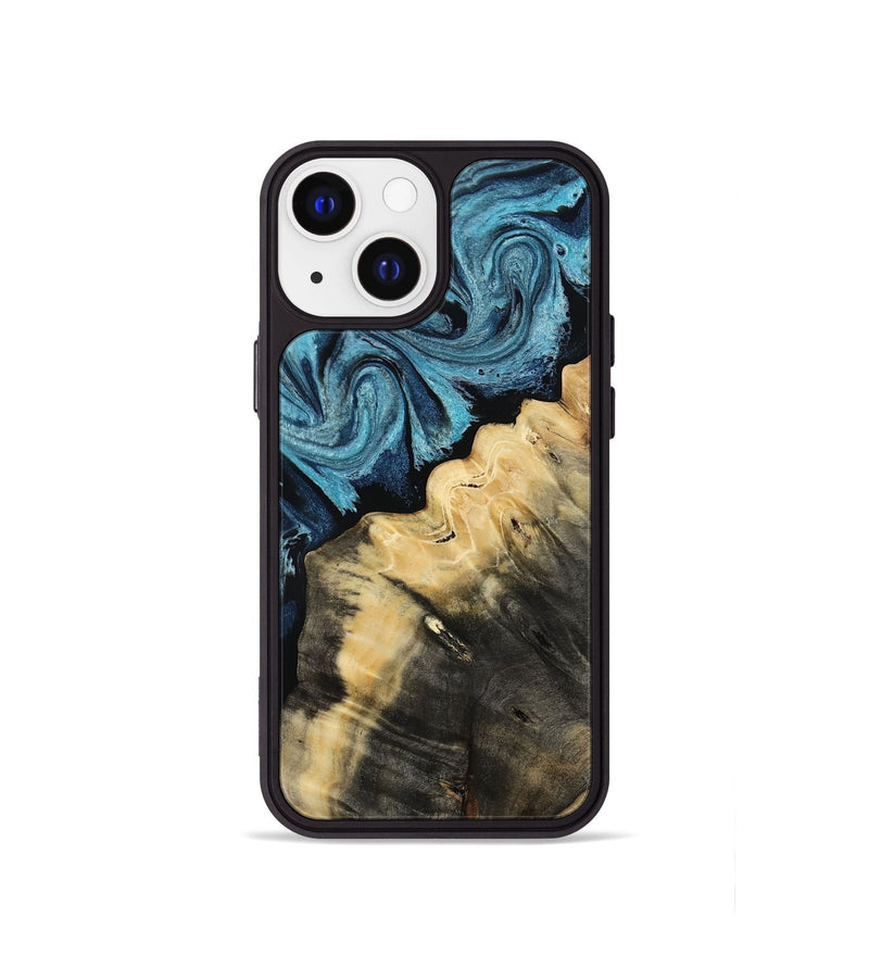 iPhone 13 mini Wood Phone Case - Verdie (Blue, 809312)