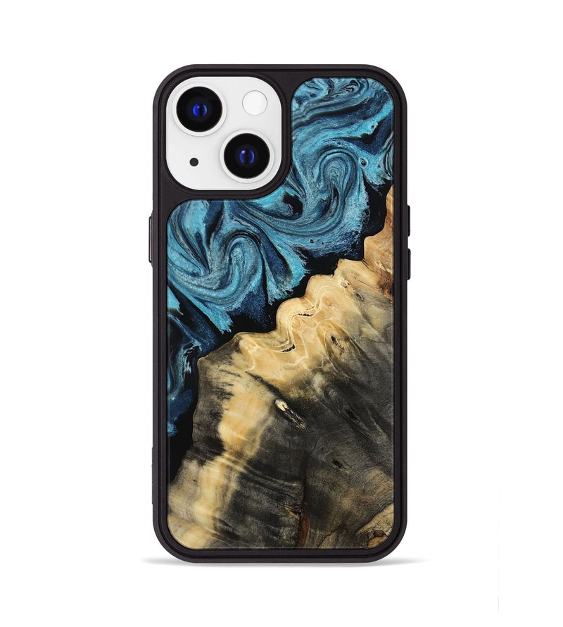 iPhone 13 Wood Phone Case - Verdie (Blue, 809312)