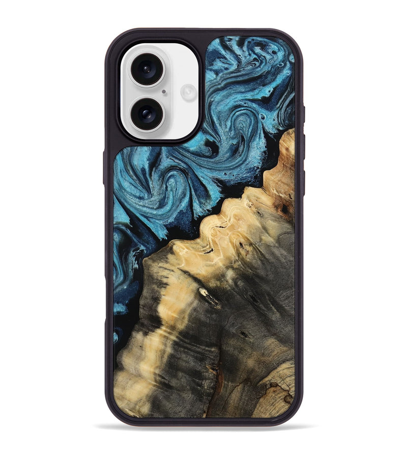 iPhone 16 Plus Wood Phone Case - Verdie (Blue, 809312)