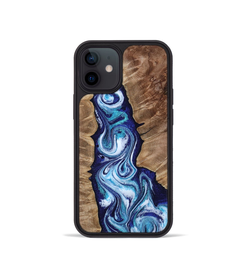 iPhone 12 mini Wood Phone Case - Azul (Blue, 809313)