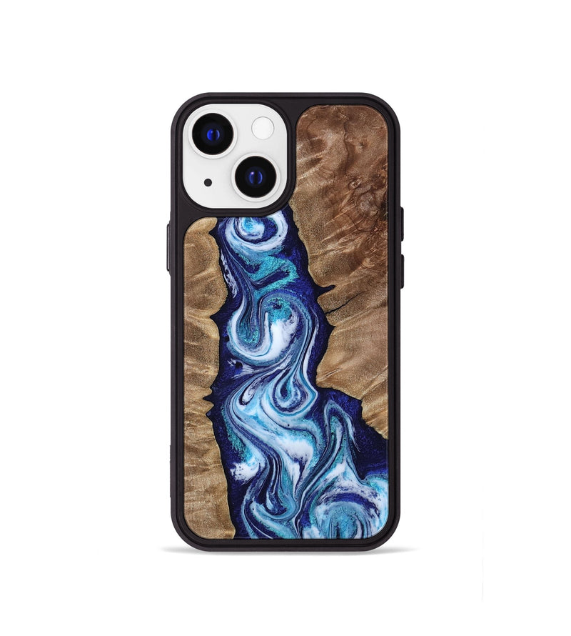 iPhone 13 mini Wood Phone Case - Azul (Blue, 809313)